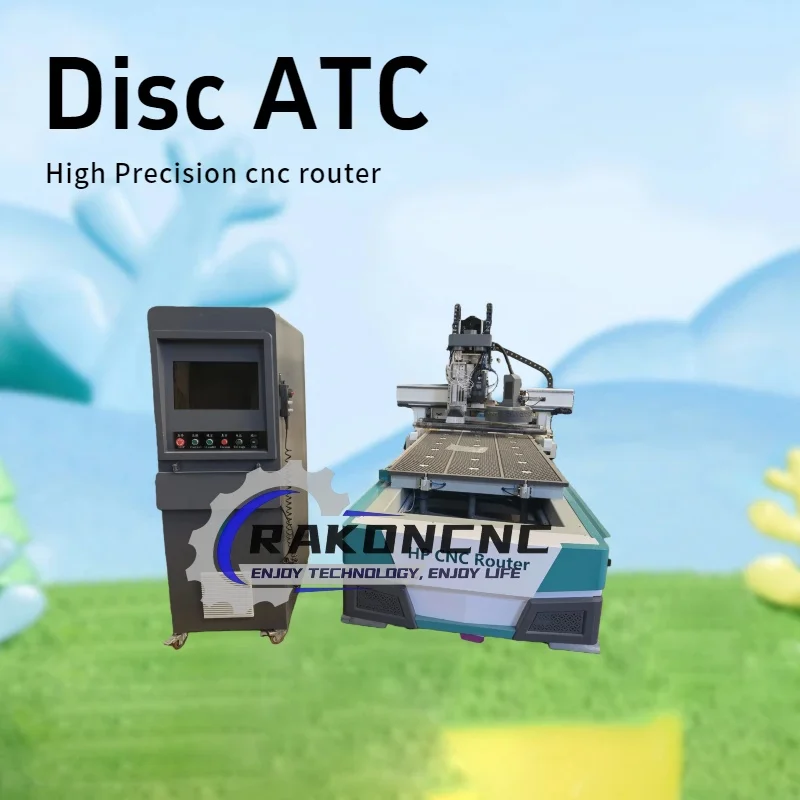 

ATC Industrial Machine with Disc Tool 1325 Cnc Router Wood Engraver Drilling and Milling Machine for Wooden Furnitures Making
