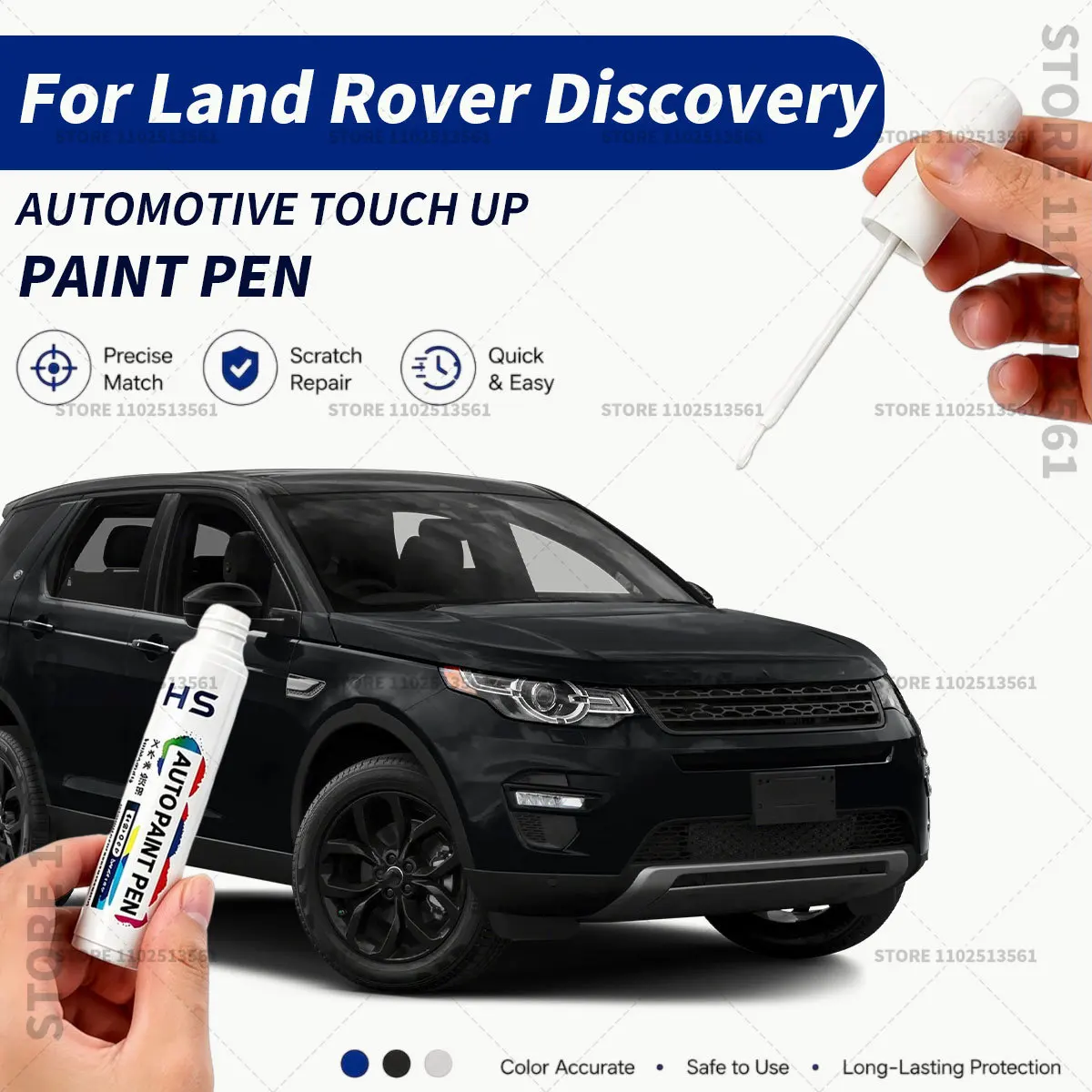 For Land Rover Discovery White Professional Car Touch Up Paint Pen Scratch Repair Paint Brush for Automotive Paint Restoration