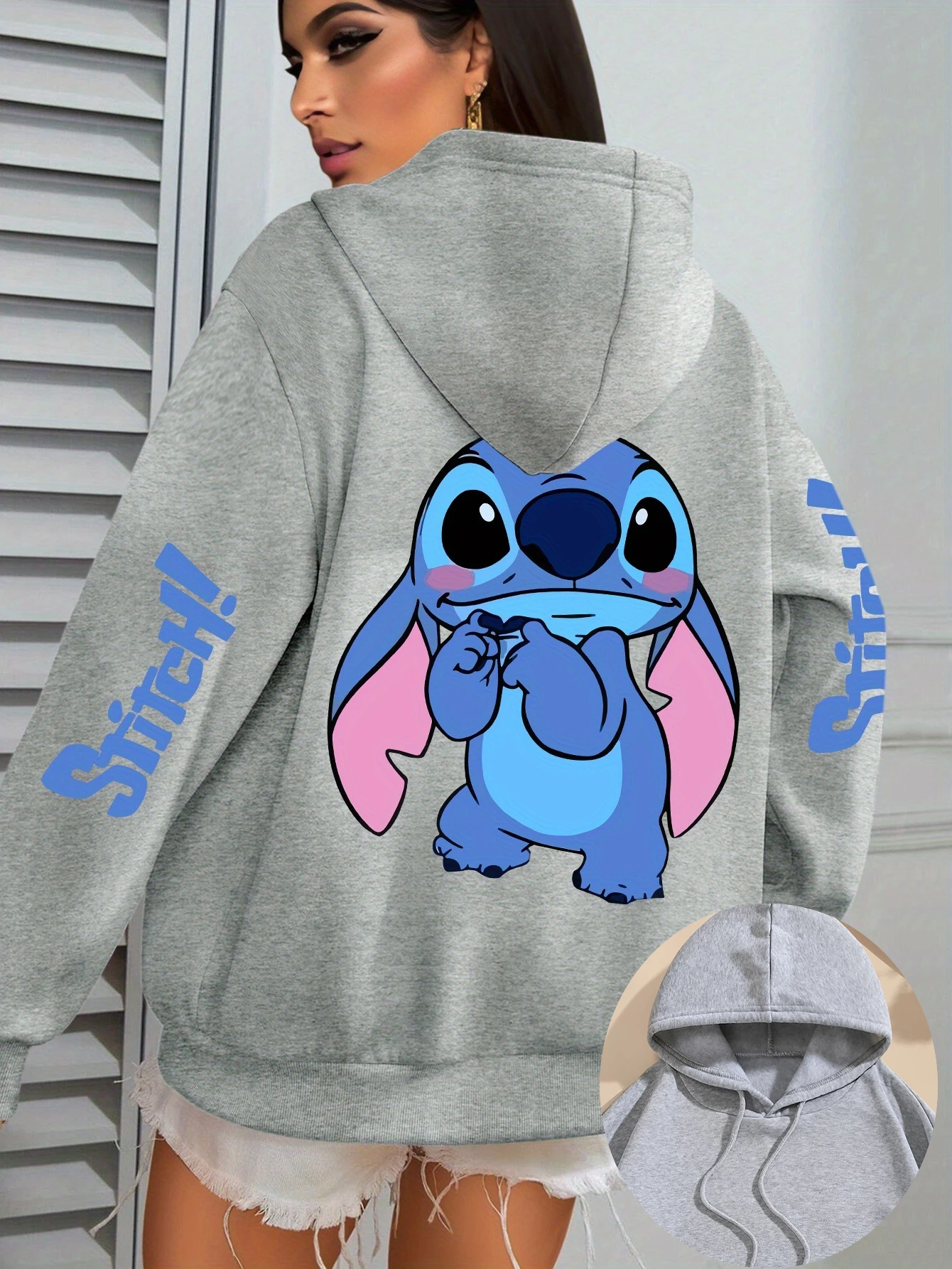 Disney femmes mignon point polaire sweats à capuche hommes coton sweat à capuche pull automne hiver surdimensionné manteaux haut confortable