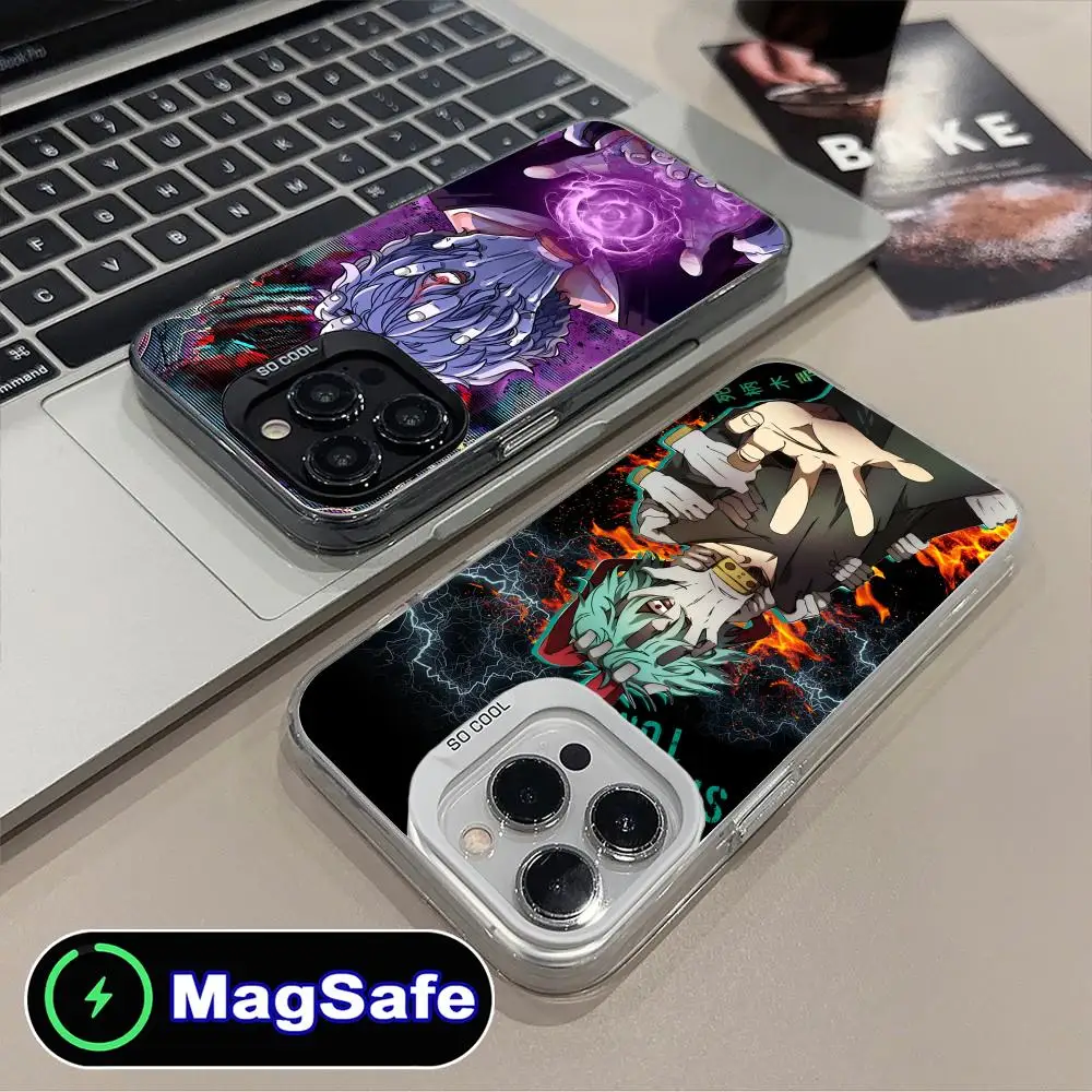

Чехол для телефона Hero Academy Tomura Shigaraki для iPhone 16, 15, 14, 13, 12, 11 Pro Max Plus MagSafe, полупрозрачный цветной защитный красивый