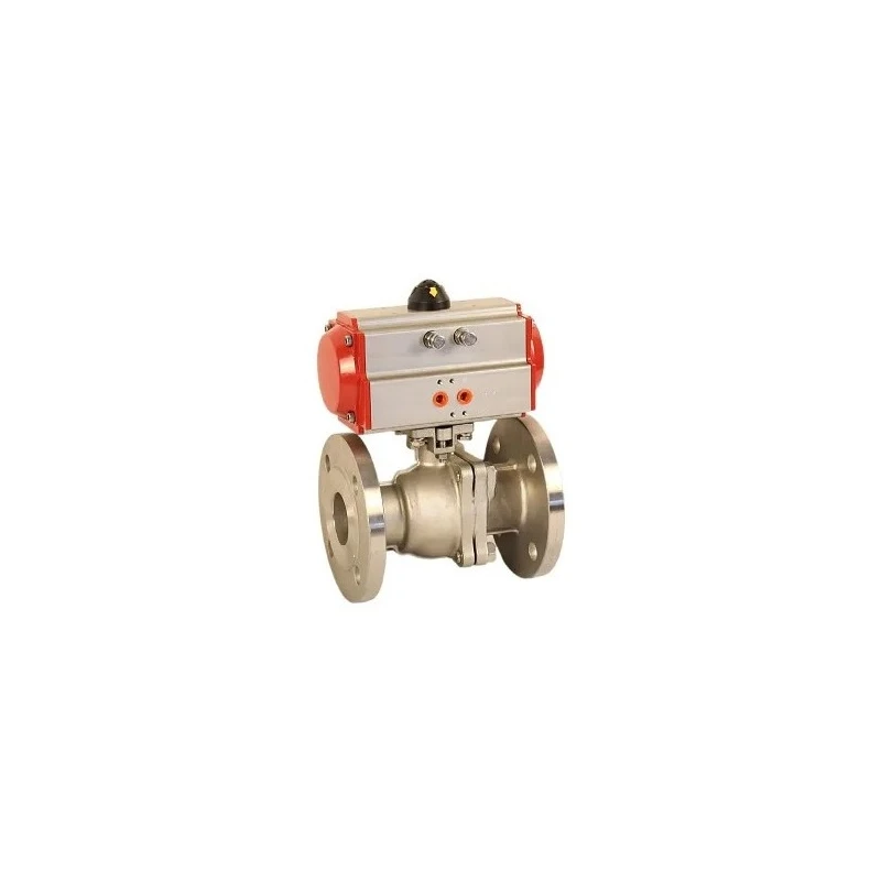 Q641F-16P Pneumatic Stainless Steel Flanged Ball Valve High Platform Bracket