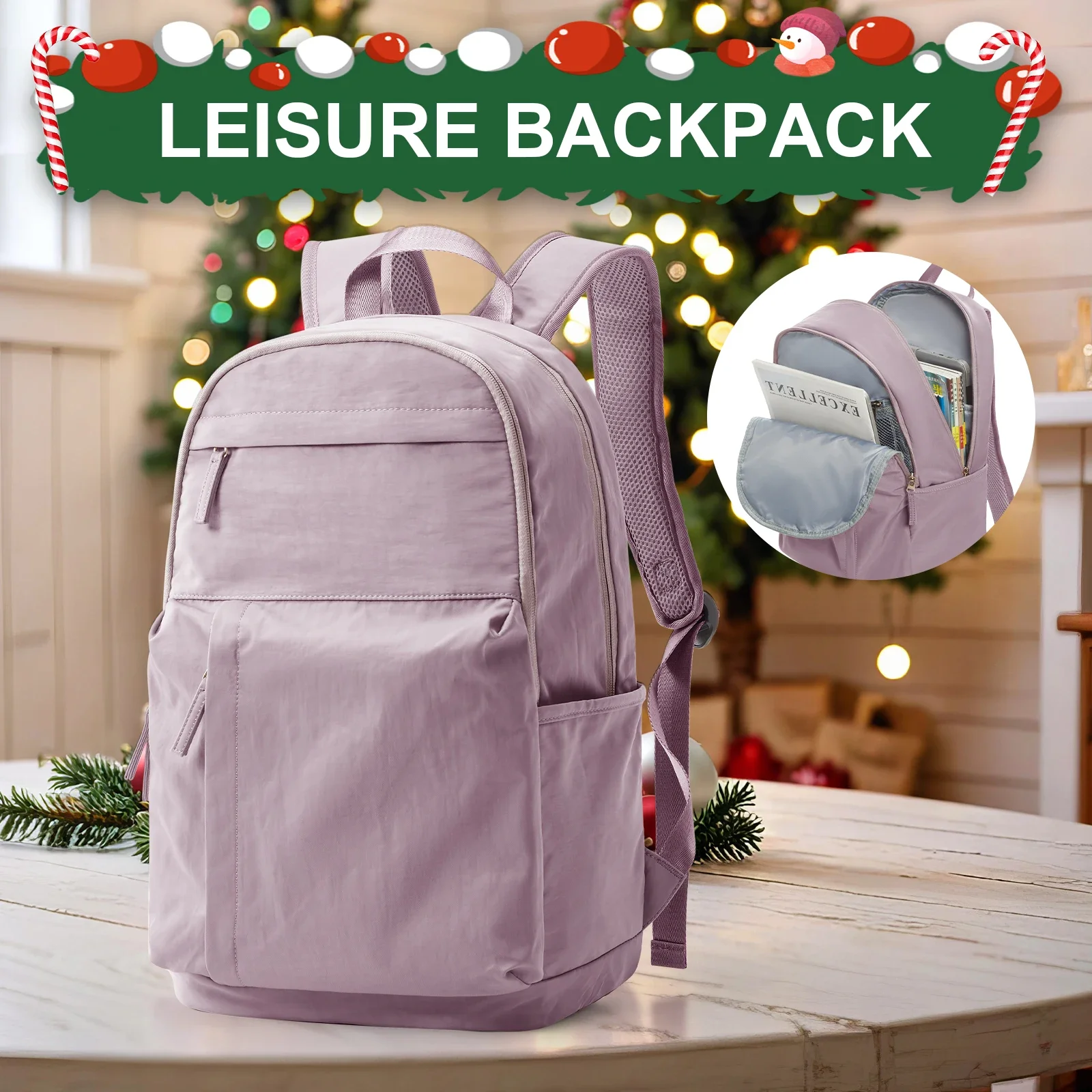 Backpack, Female Leisure Backpack Womens Travel Backpack Simple 14 inch Laptop Backpack Waterproof College Daypacks Fridge bag