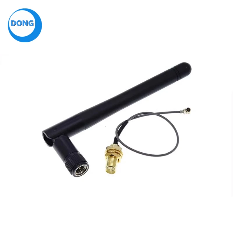 2.4Ghz Antenna Wifi 3Dbi 1 antenna + 1 cable IPEX To SMA Female Male External Antenna Adapter U.FL RP-SMA