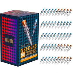 KVM 50Pcs Tattoo Cartridge Needle Four models 304 stainless steel Disposable Safety Sterile Needle For Tattoo Machine Supplies