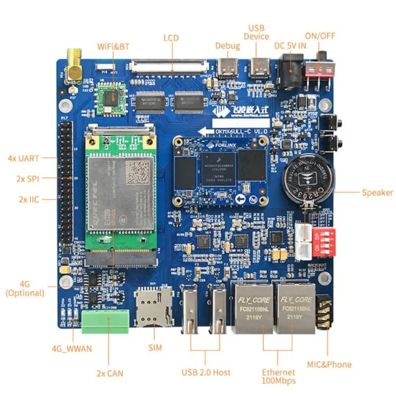 Forlink linux Embedded NXP imx6ull Development Board ARM/Linux Core Board i.MX6ULL Stronger than STM32