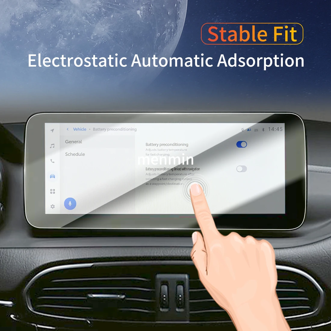 ملصقات السيارات داش Carplay مرآة واقي للشاشة عرض الزجاج المقسى طبقة رقيقة واقية مركبة For25 ABARTH Tipo