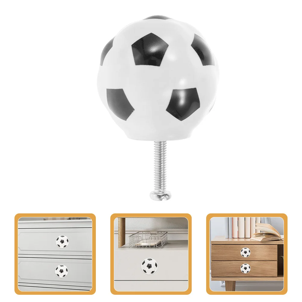 

Football Ceramic Cabinet Handle Durable Copper Decorative Door Knob Replacement Furniture Drawer Pull Decorative Cabinet Knob