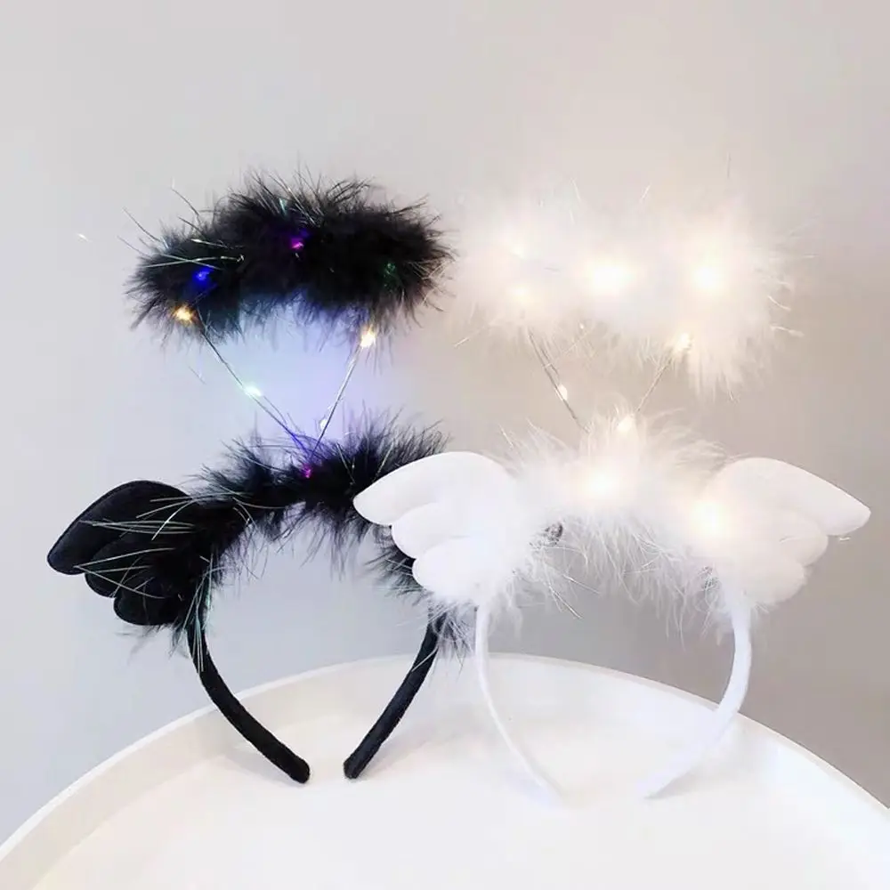 

Party Accessories DIY Home Decoration Dance Show Props Devil Hair Hoop Angel Hair Hoop Photo Props Lolita Glowing Hair Hoop