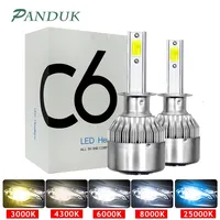 PANDUK C6 H1 H3 Led Headlight Bulbs H7 LED Car Lights H4 LED 880 H11 HB3 9005 HB4 9006 H13 6000K 72W 8000LM Auto Headlamps