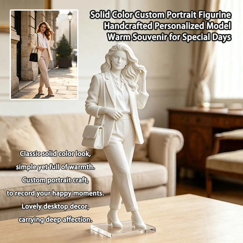 Custom 3D Printed Figurine Personalized Bestie Statue, Custom Photo Portrait Figure, Friendship Memorial Gift for Best Friend