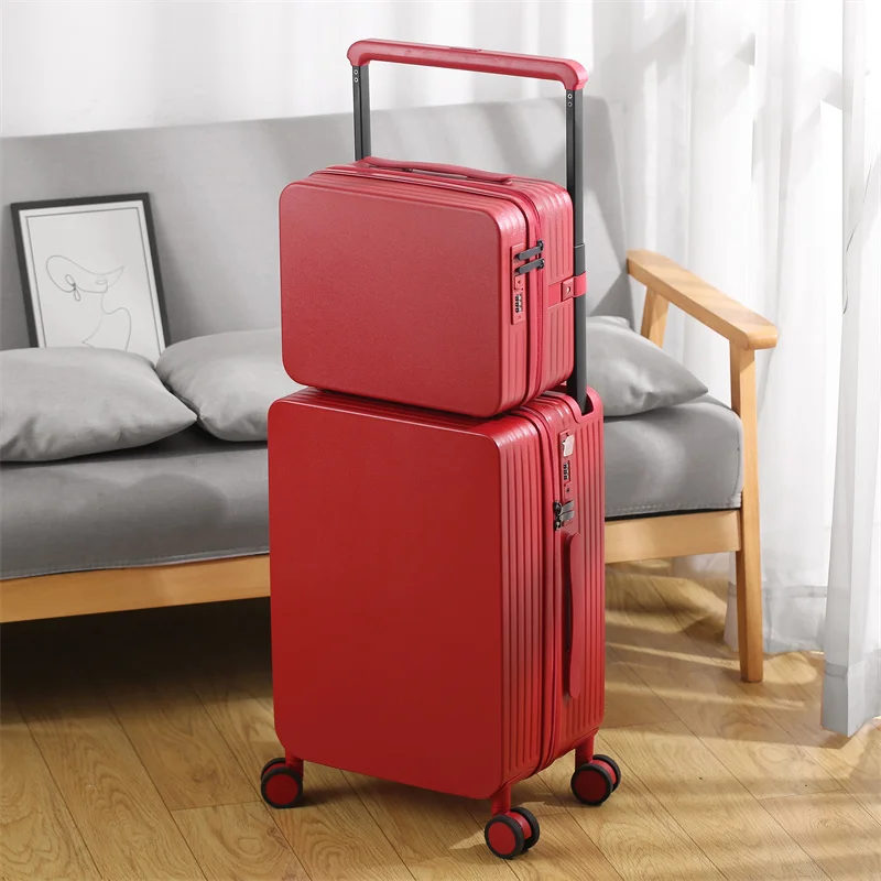 Multifunctional Combination Suitcase, Wide Trolley Suitcase, USB Charging Port, ABS Large Capacity Portable Trolley Case