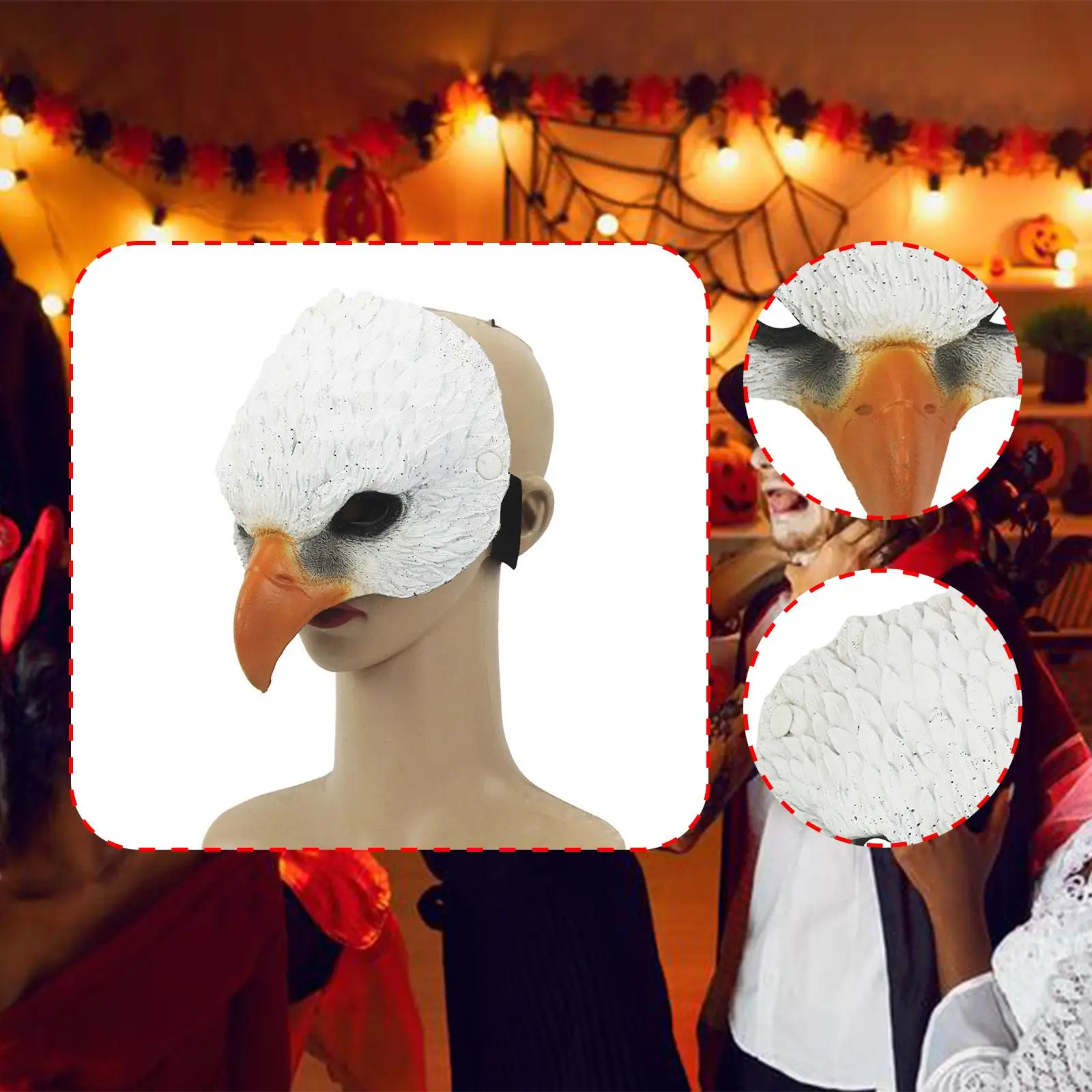 Máscara con forma de cabeza de águila, accesorio de disfraz para roles de cosplay, disfraces de festivales