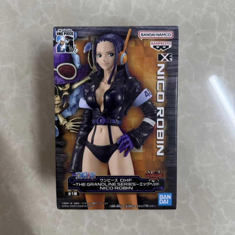 재고 있음 오리지널 반다이 액션 피규어 반프레스토 원피스 DXF 니코로빈 에그헤드 더 그랜드라인 시리즈 애니메이션 모델 장난감 WY
