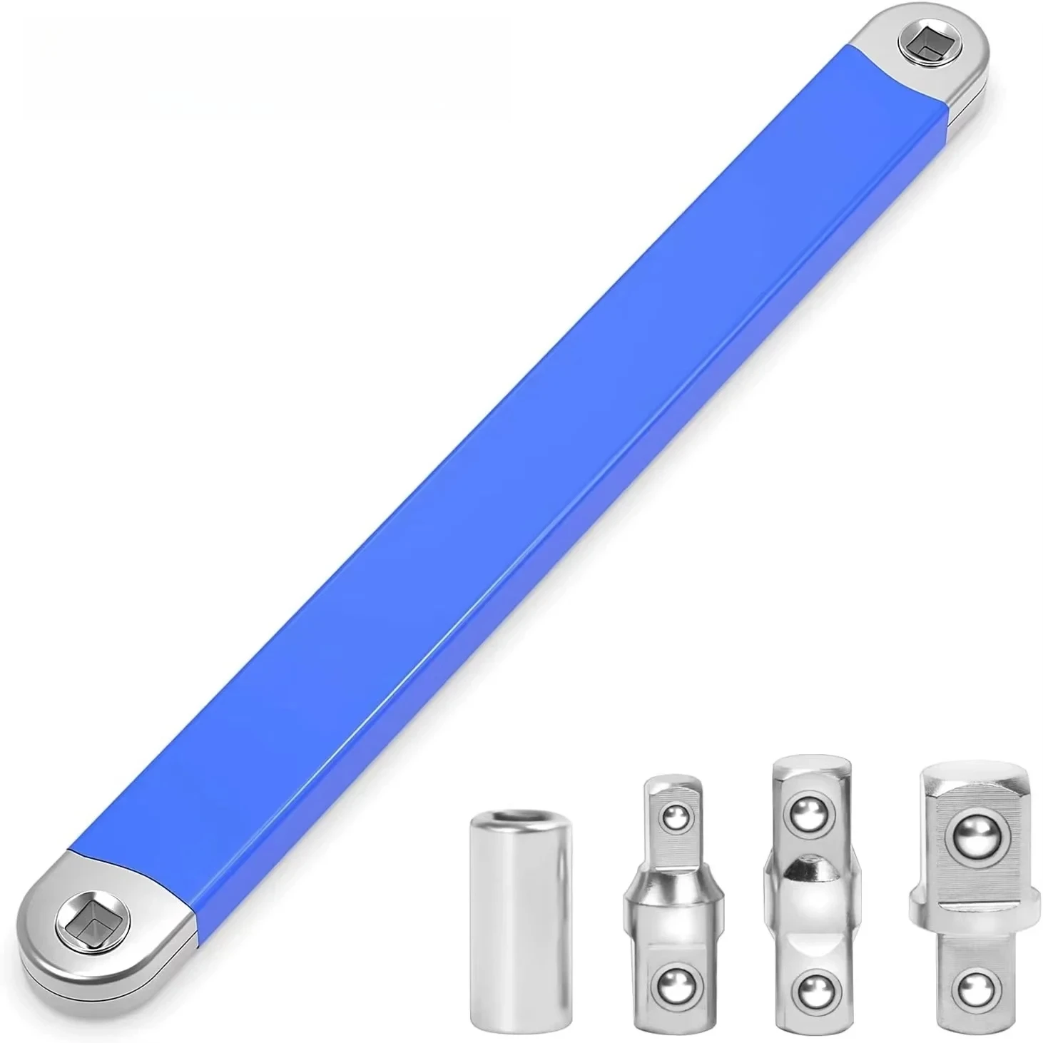 

For Dual-purpose Impact Socket Ratchet Wrench Car Spanner Automotive Hand Tool Compact Offset Extension Wrench with 4 Adapters
