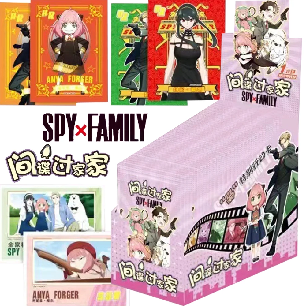 

New SPY FAMILY Collection Cards for Children Anya Yor Loid Forger Popular Anime Characters UR HR Portrait Cards Table Toys Gifts