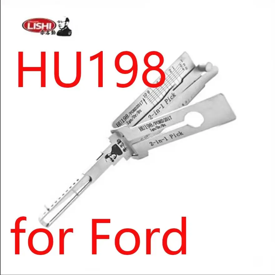 

Lishi 2-in-1 Pick/Decoder Locksmith Tool for Ford HU198 Car Model Professional Automotive Diagnostic Key Programming Tool