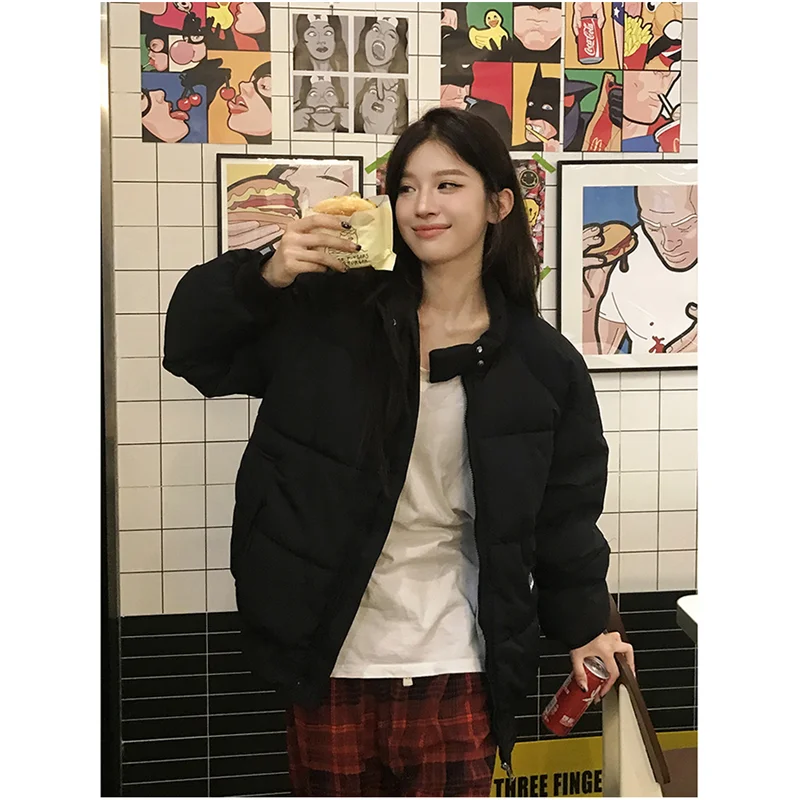 Winter Women\'s Down Puffer Jackets Baggy Thickening Warm Oversize Korean Long 2024 Lovers Clothing Boutique Clothes Cotton Coats