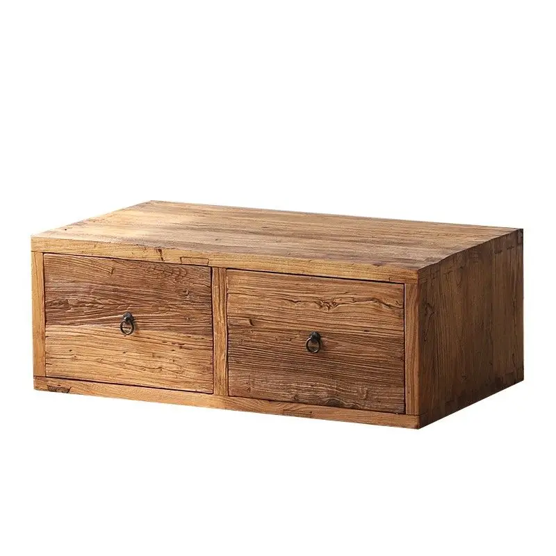 window small kang table outdoor coffee table custom solid wood sun-proof waterproof retro storage bay window cabinet
