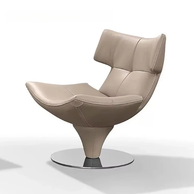 

Lounge chair Living room swivel chair 360 degree rotating leather lounge chair suitable for villas and offices