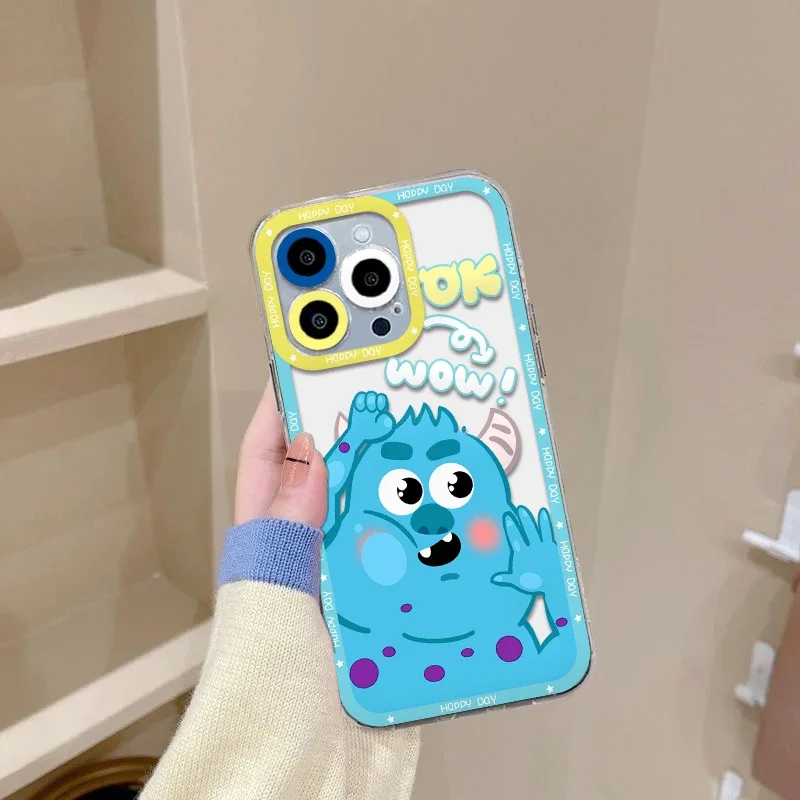 M-monsters Inc Phone Case For iPhone 15 14 13 12 Mini 11 Pro Max X XR XS 6 7 8 SE20 Plus Soft Silicone Transparent Cover