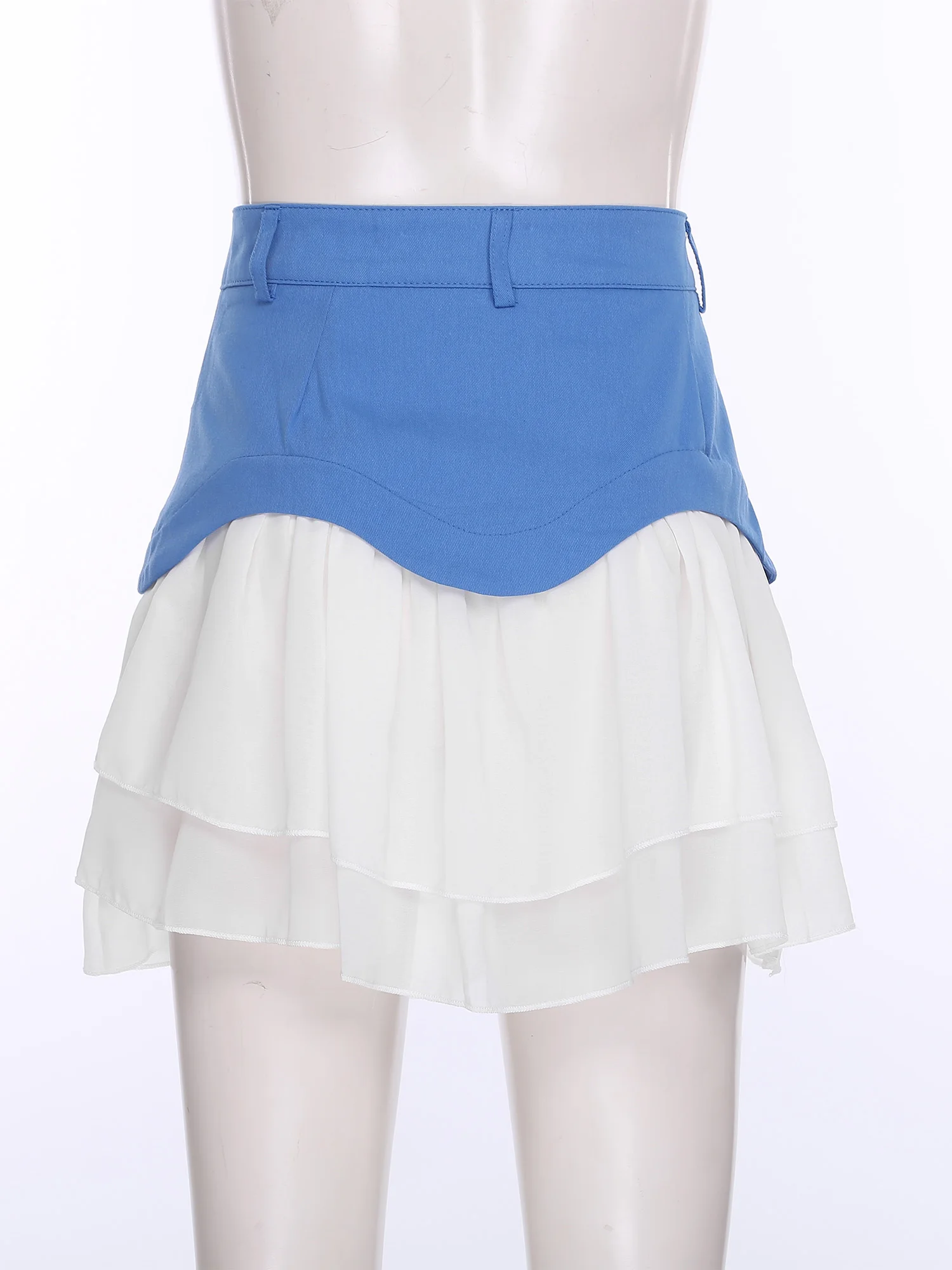 Ropa de calle para mujer, faldas informales de verano, minifalda plisada, ropa para mujer, dobladillo de gasa Irregular, falda de moda 2025