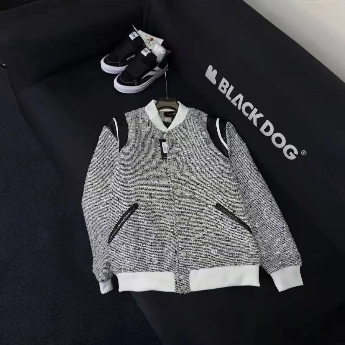 

Pure Original Luxury Spring Autumn Baseball Jaet Student Cardigan Lazy Top Breathable Polyester Nylon Cosite Fiber