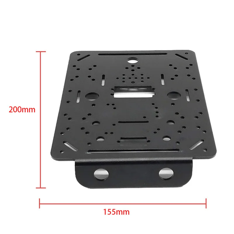 Placa inferior de carro inteligente, Panel de chasis, carro de montaje de expansión DIY, placa superior de aleación de aluminio, expansión de orificio multiservo