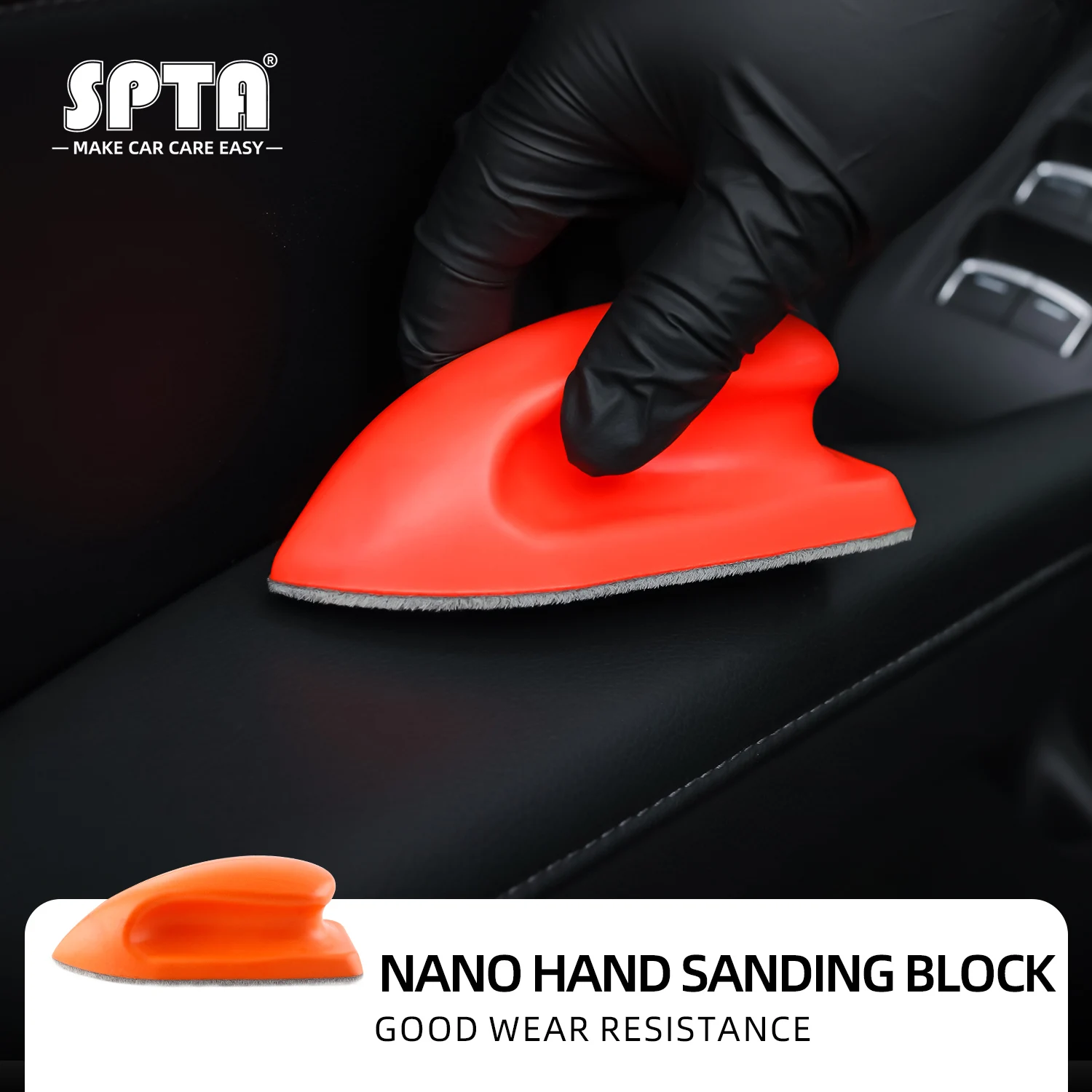 (Bulk Sale) SPTA Nano Hand Sanding Block Foam Pad Interior Leather Panel LCD Cleaning Dusting Brush Stains Removing