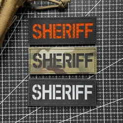 SHERIFF Reflective Cutting Patches Nylon Outdoor Military Tactical Badge For Clothing Backpack Accessories