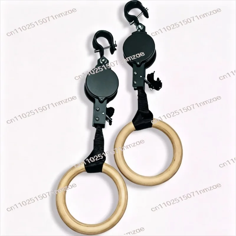 Adjustable Gymnastics Rings with Digital Strap, Fitness Training Pull Rings Set for Workout