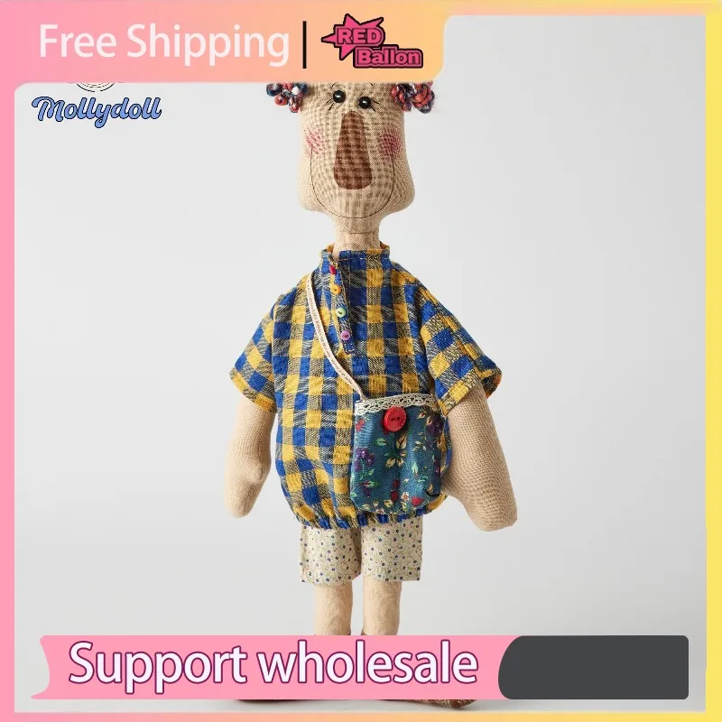 Mollydoll  Vintage Handcrafted Plush Doll  Adorable Collectible Figure  Perfect Birthday Gift for Girls  Cute Bag Keychain Charm