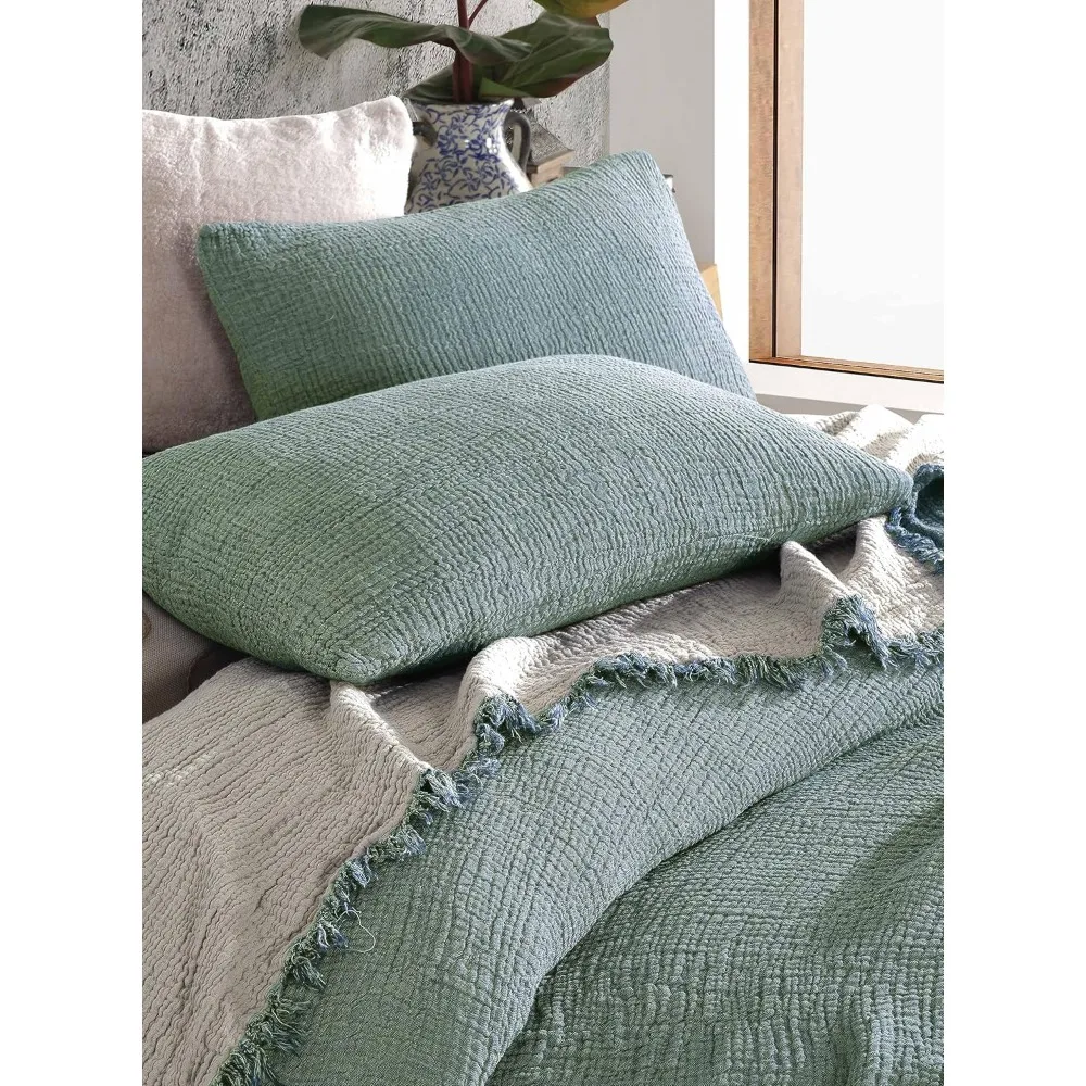 كيس وسادة من الموسلين مكون من 4 طبقات من القطن العضوي بنسبة 100% - رميات خفيفة الوزن قابلة للغسل مسبقًا من أجل Com