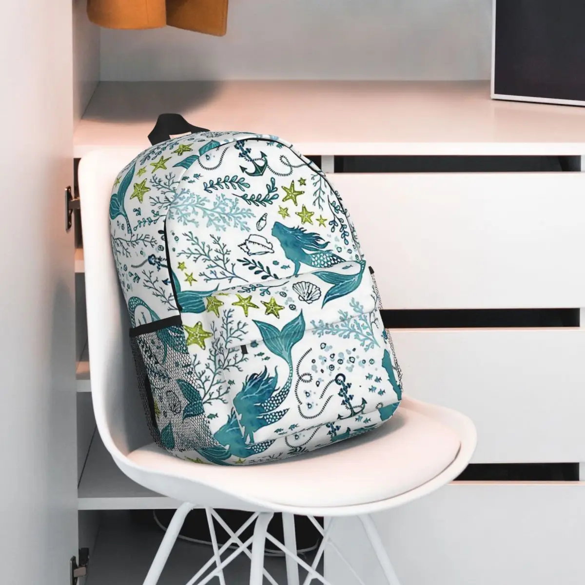 Mermaid Ocean Light Backpack Hot Sale Daypack Large Capacity Boys Girls BookBag Shoulder Bags for Men Women School Bag