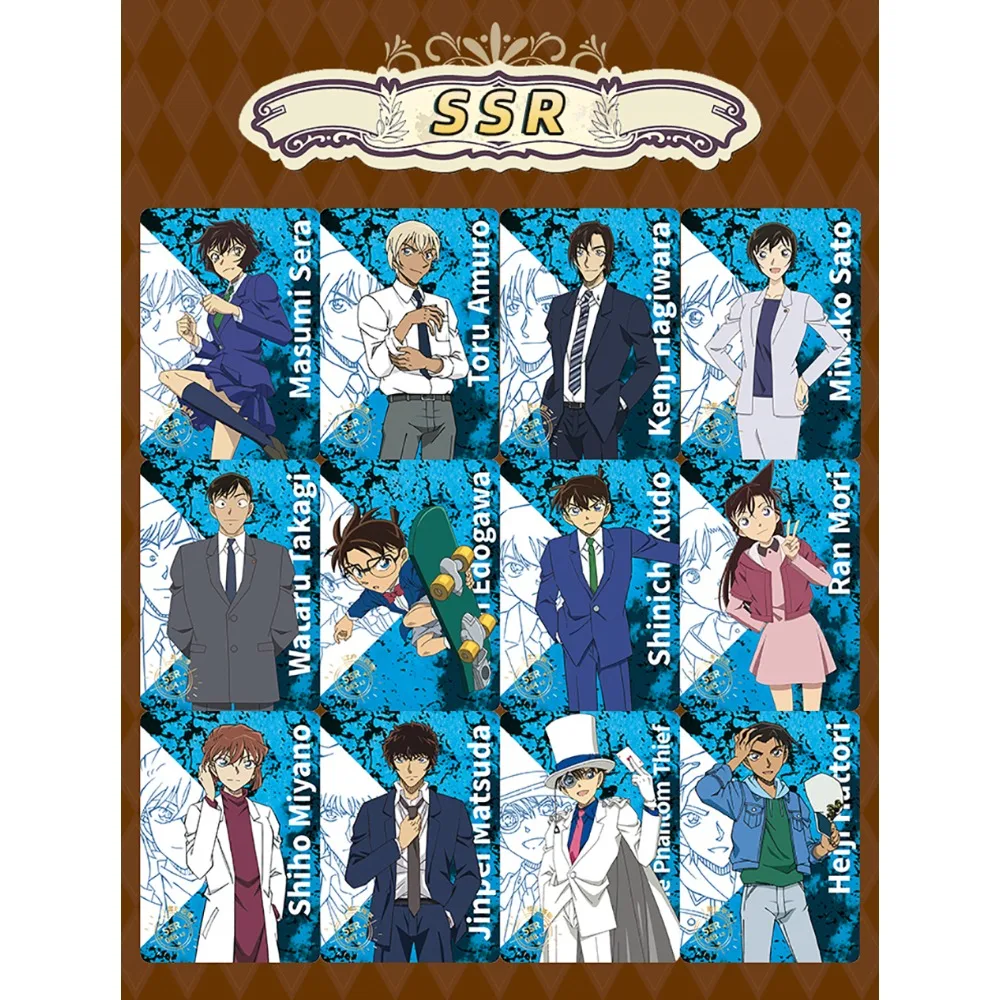 KAYOU Oryginalne Karty z Detektivem Conanim, Wykwintne Wykonanie, Ulubiona Postać z Anime, Klasyczny Bohater, Kreatywny Prezent dla Fanów