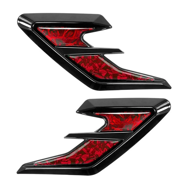 Forged Carbon Fiber Texture Car Fender Decal Sticker Stylish Side Wing Spoiler Universal Auto Exterior Mod Accessories