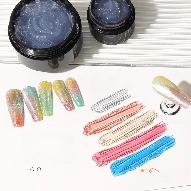 

1pc 5/15ml Solid Ripple Icicle Gel Semi-Permanent Soak Off UV/LED Gel Varnishes 3D Modeling Sculpture Nail Art for Manicure