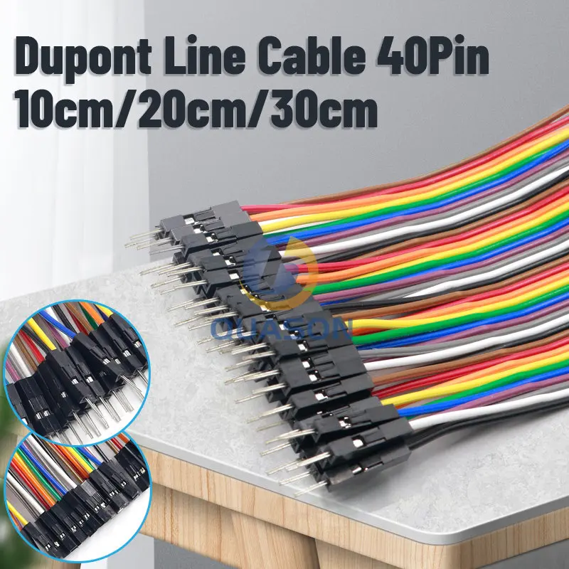 Cable de Cable Dupont para arduino, 40 Pines, 10CM, 20CM, 30CM, macho a macho + hembra a macho y hembra a hembra