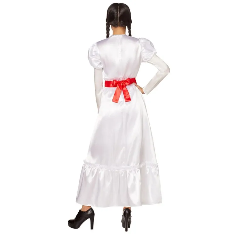 Mexican Day of the Dead Horror Movie Doll Annabelle Bloody Ghost Bride Costume Halloween Zombie Voodoo Clown Cosplay Dress