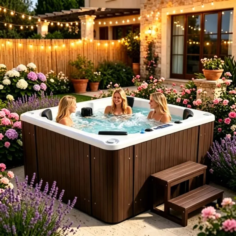 Outdoor Hot Tubs 4 Person Spa Jacuzzier For Sale Cheap Price Luxury Acrylic Whirlpool Bathtubs Outdoor Spa