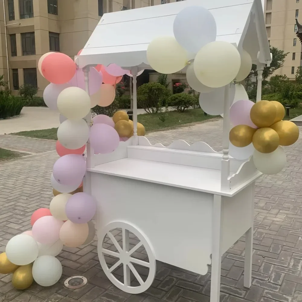 collapsible candy car Flower Candy Carts With Wheels For Wedding  Christmas Decoration dessert