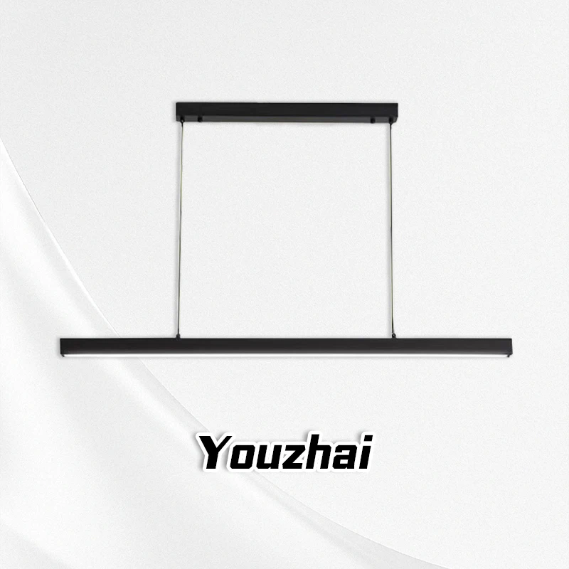 Restaurant pendant light modern minimalist light luxury one line long office bar counter dining table Nordic lighting fixtures