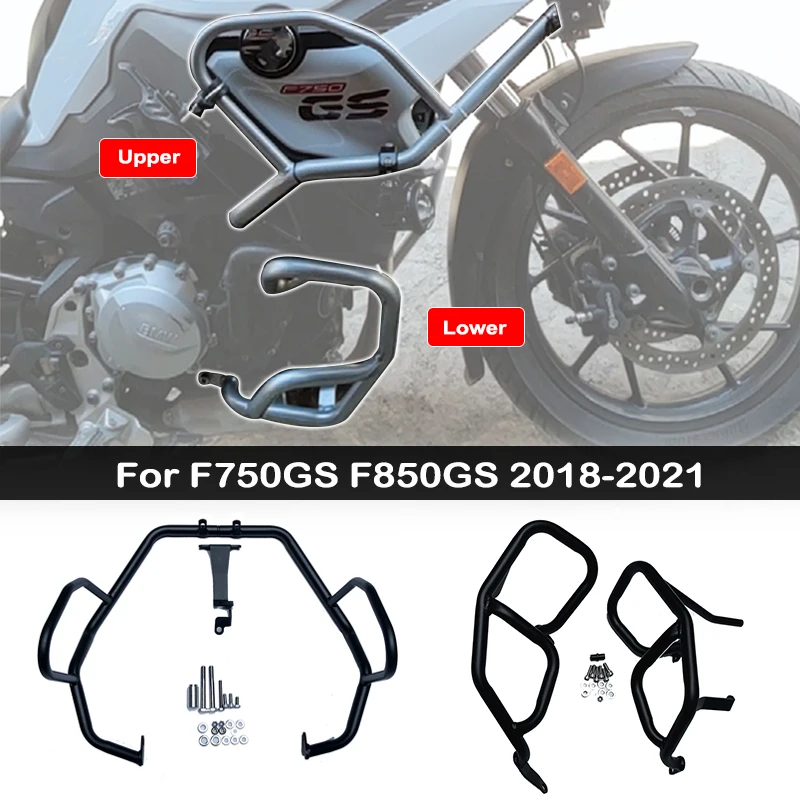 

Motorcycle Engine Guards Highway Crash Bars Upper&Lower Frame Protector Fit For BMW F750GS F850GS F 750GS F 850GS 2018-2021 2020