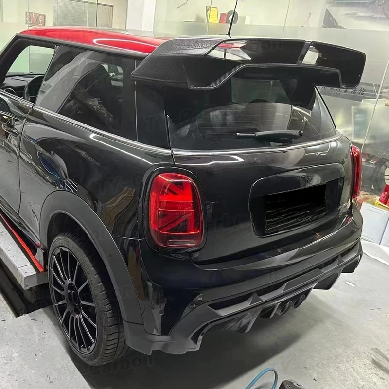 High Quality Real Carbon Fiber Rear Roof Spoiler Tail Lip Fit F56 2014-2023 Auto Exterior Decor Accessories