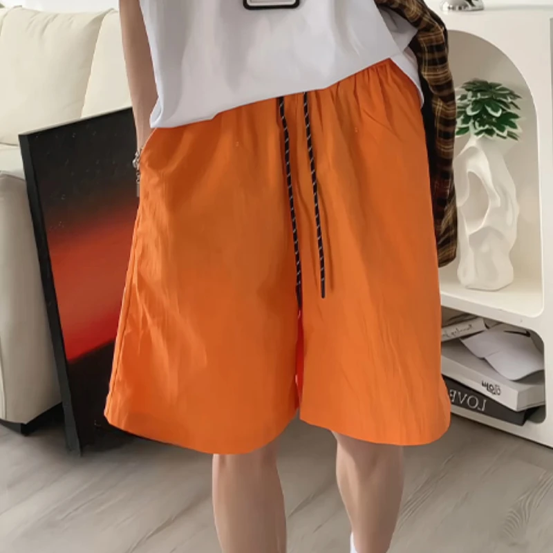 

Loose Short-Length Pants Women's Summer Beach K-sle Shorts Quick-Drng Shorts Candy Color Loose Thin Sports Shorts Tide