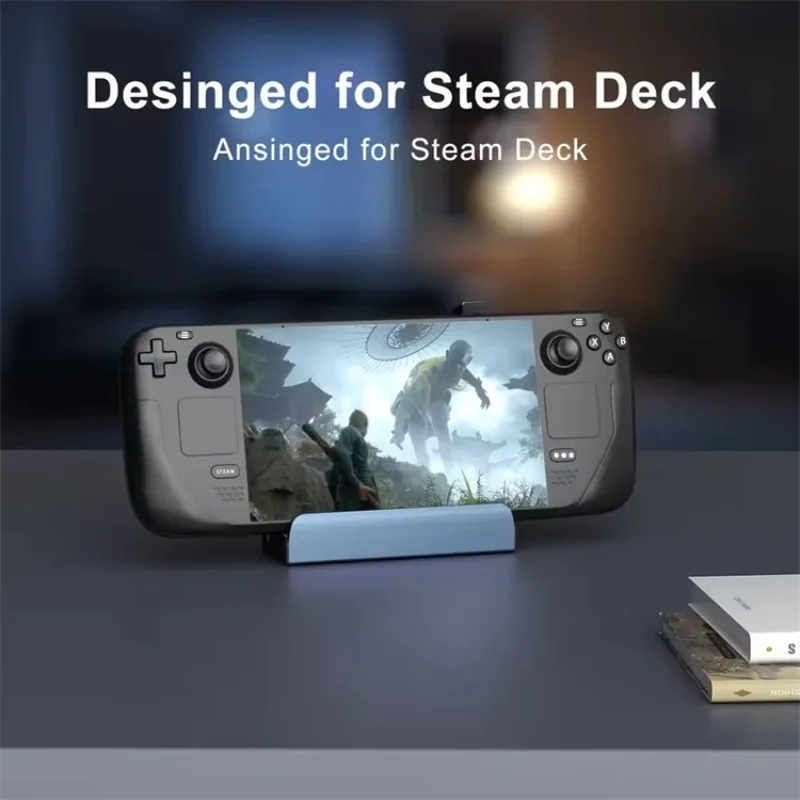 6 In 1 Docking Station Stand For Steam Deck  HDMI-Compatible 4K60Hz 3 USB3.0 Gigabit Ethernet 100W PD Game Console Hub