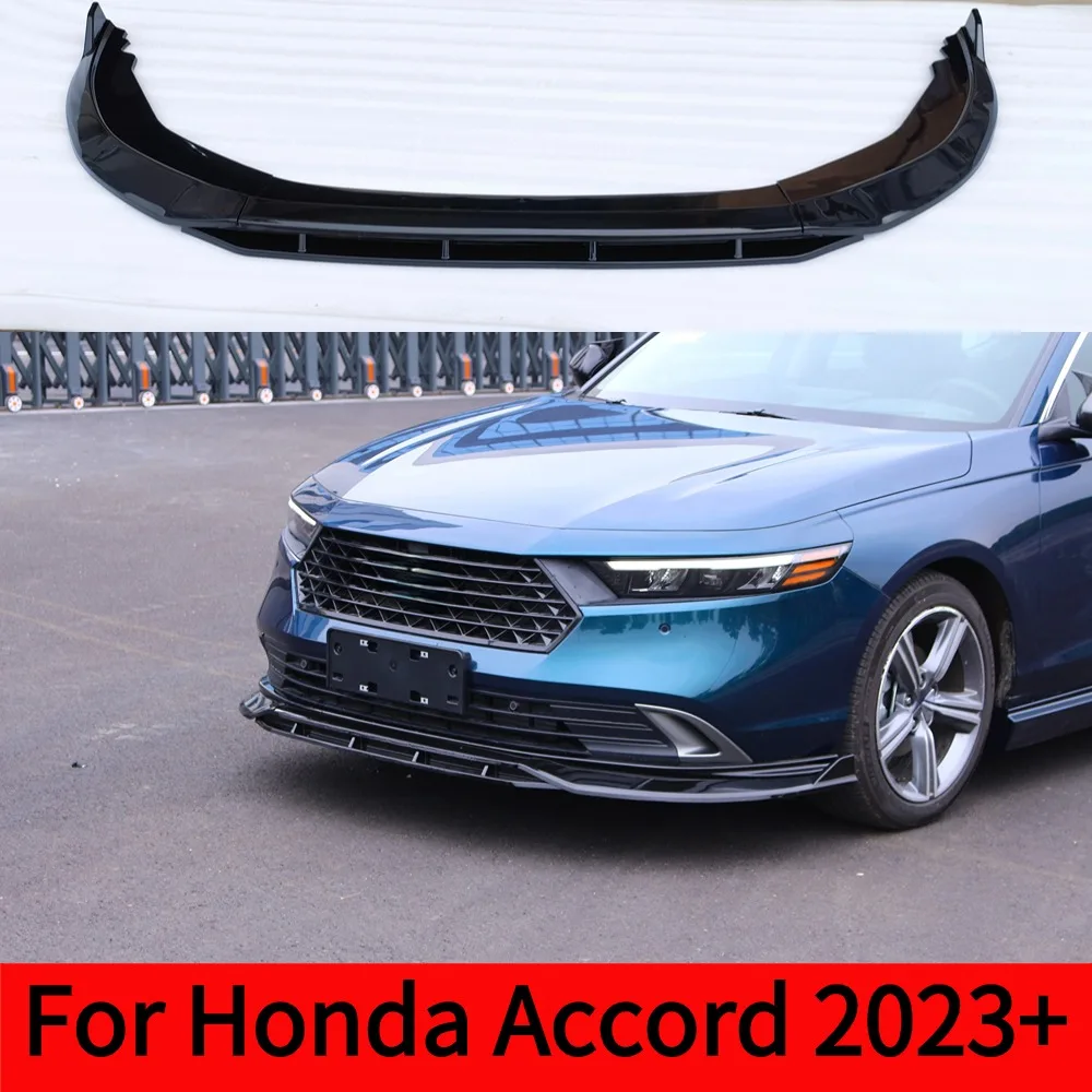 

For Honda 11th 2023 Years Generation Accord Car Front Bumper Chin Bodykit Lip Modification On Bumper Spoiler Chin Matte Black