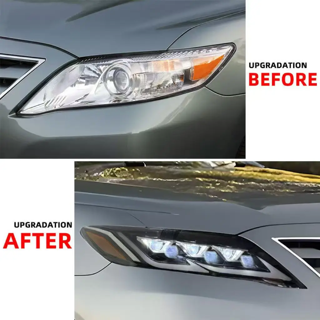 MOOKAKA Car Headlamp Headlight US Version for Toyota Camry 2009-2011 New LED Lens with Daytime Running Light and Turn Signal