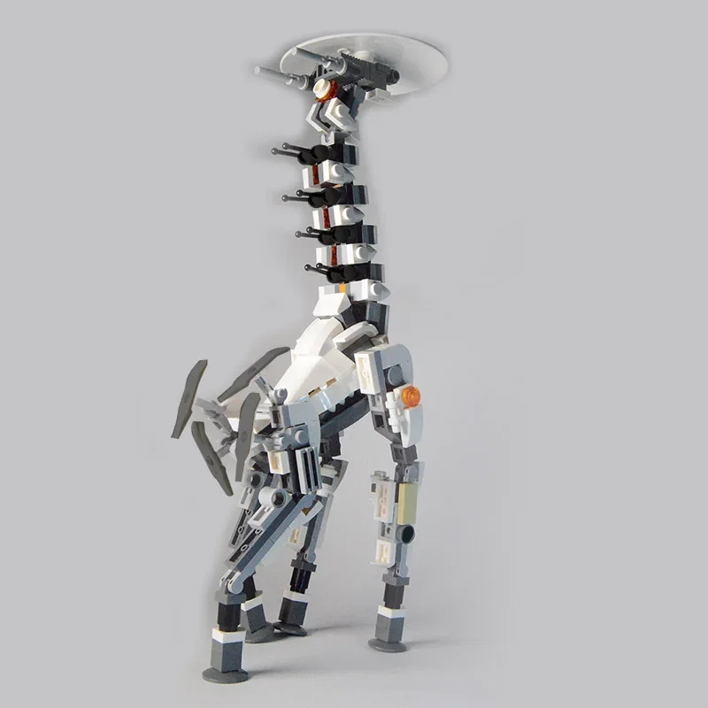 MOC Zero Dawn West Long-Necked Beast Monster Building Blocks Kit Horizon Deer Mecha Beast DIY Kids Puzzle Toys Birthday Gift