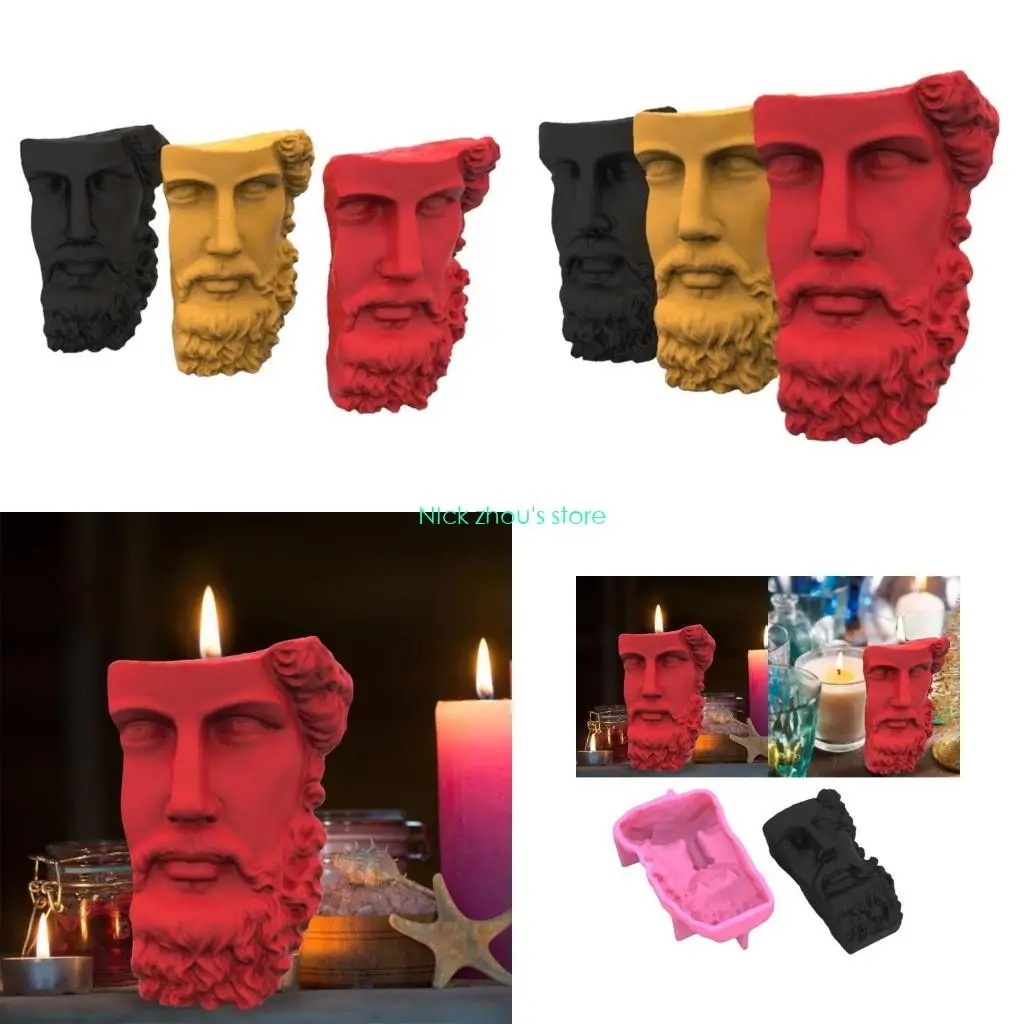 

E15E 3D статуя статуя свеча силиконовая форма для ручной работы Декор рабочего стола гипсовая эпоксидная смола ароматическая для