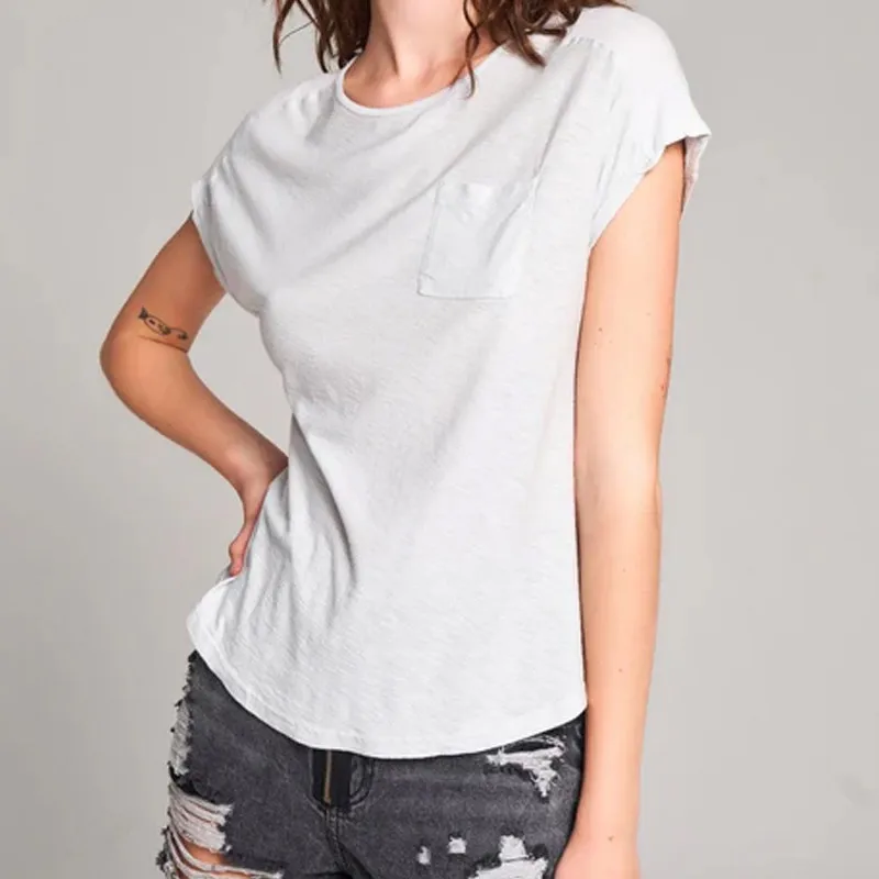 

Summer blouse basic solid color short-sleeved O-collar casual loose T-shirt women's wear